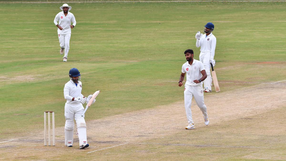 Ranji Trophy 2024-25: Milind’s last-ball dismissal gives Gujarat edge over Hyderabad on Day 2